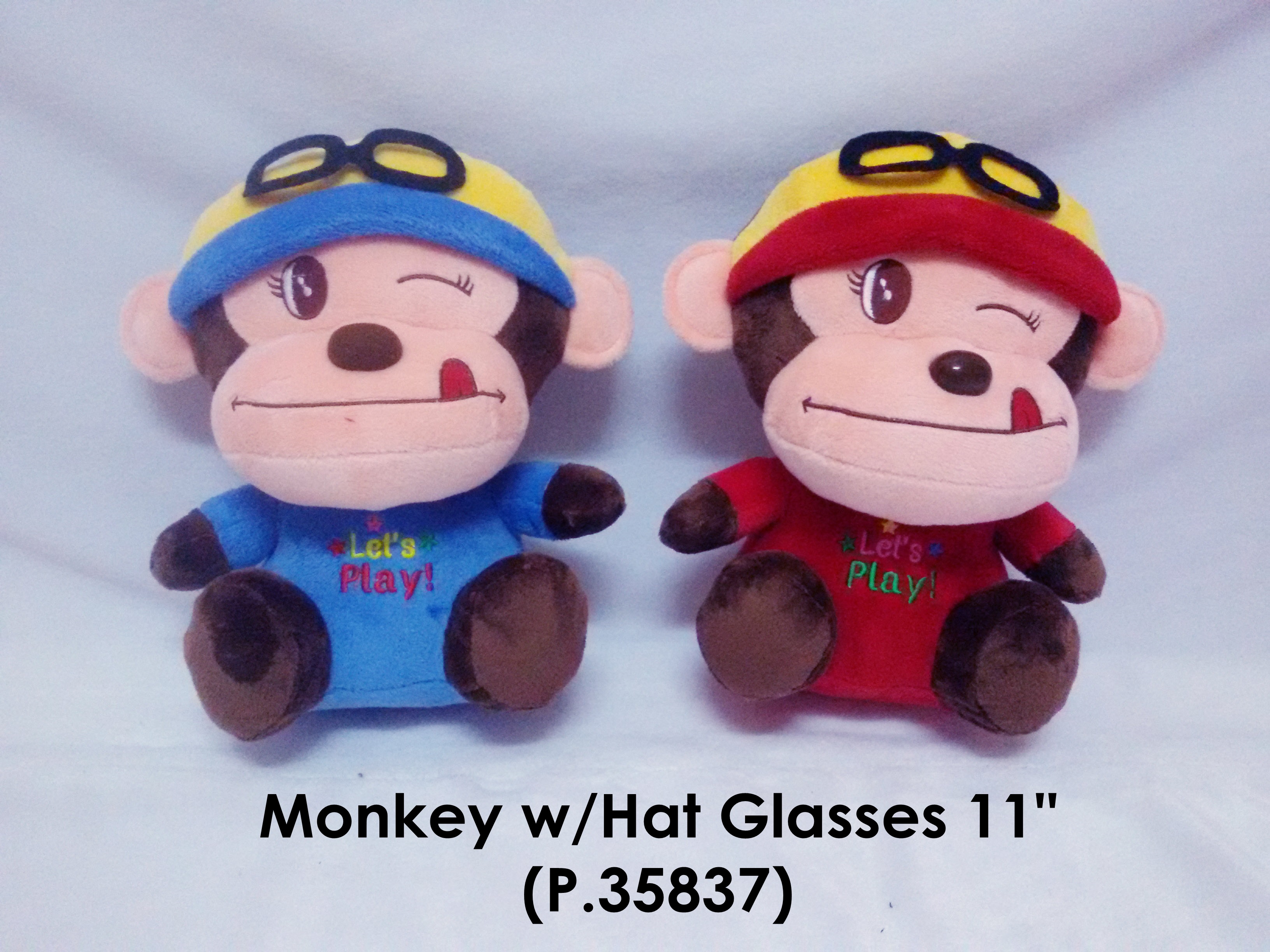Monkey w Hat Glasses 11in P.35837.jpg